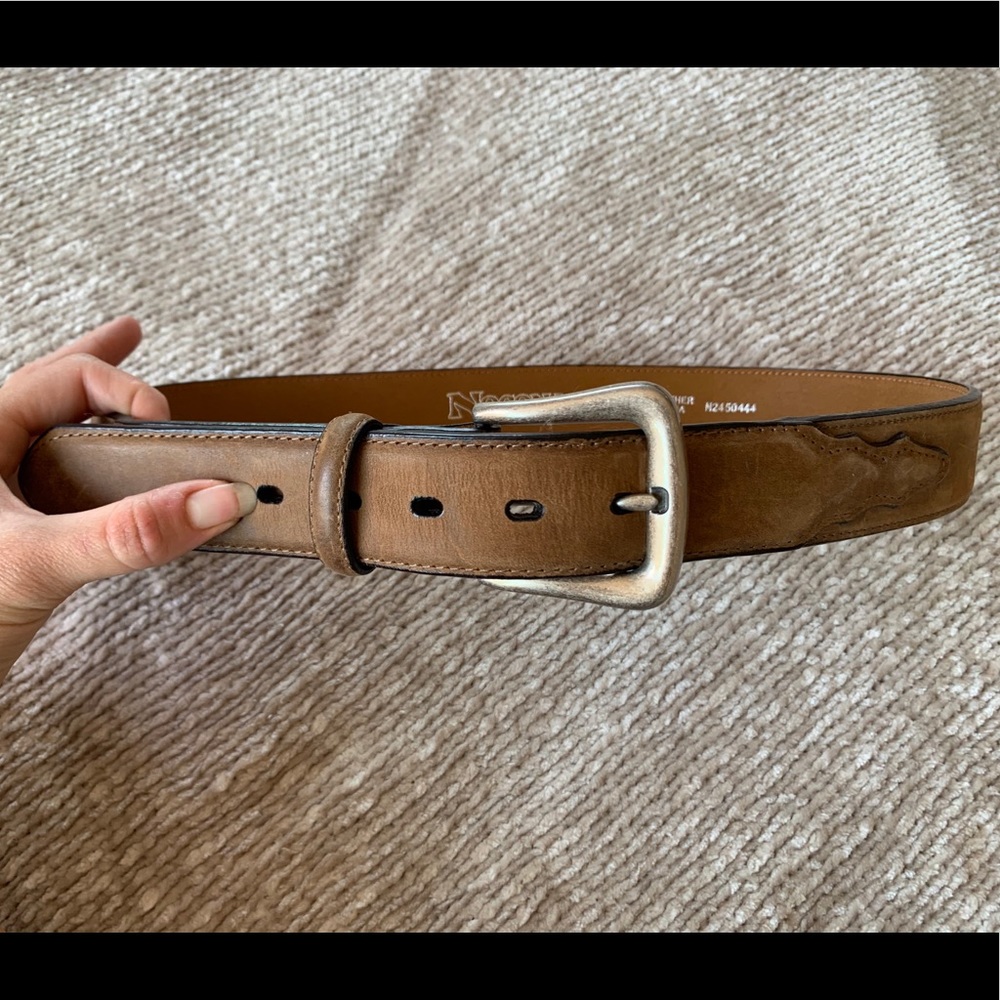 Handcrafted Brown Leather Belt
